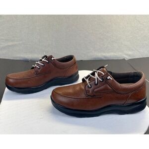 APEX ARIYA Y910 Brown Casual Walker Pebble ‎ Leather Shoes PRS Insole,Size 11.5
